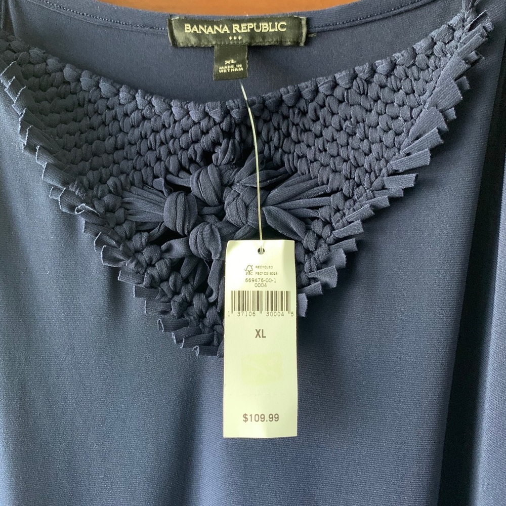 Banana Republic Navy Blue Maxi Dress